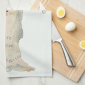 インディアン戦士パイプポートレートバイカールボドマー キッチンタオル (四つ折り)