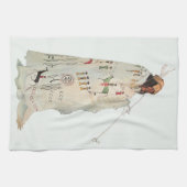 インディアン戦士パイプポートレートバイカールボドマー キッチンタオル (横)