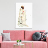 インディアン戦士パイプポートレートバイカールボドマー キャンバスプリント (インサイチュ (リビング))