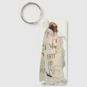 インディアン戦士パイプポートレートバイカールボドマー キーホルダー (正面)