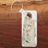 インディアン戦士パイプポートレートバイカールボドマー キーホルダー (正面)