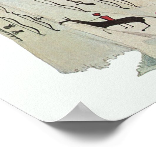 インディアン戦士パイプポートレートバイカールボドマー ポスター (角)