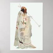 インディアン戦士パイプポートレートバイカールボドマー ポスター (正面)