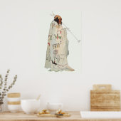 インディアン戦士パイプポートレートバイカールボドマー ポスター (キッチン)