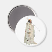 インディアン戦士パイプポートレートバイカールボドマー マグネット (正面/裏面)