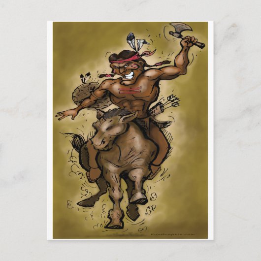 インディアン戦士 ポストカード (正面)