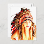 インディアン戦士 ポストカード (正面/裏面)