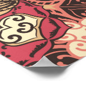 インディアン抽象芸術メダリオンパターン。ボホーとジプシー ポスター (角)