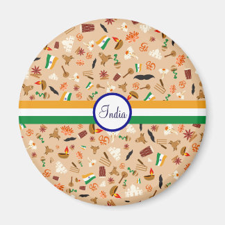 インディアン文化品(国旗と文字) マグネット