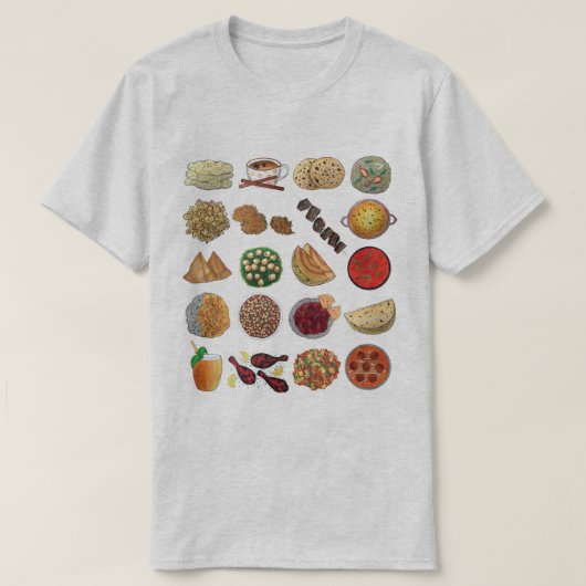 インディアン料理のインド料理店シェフ Tシャツ (デザイン正面)