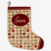 インディアン料理フーズ料理インド スモールクリスマスストッキング (正面)