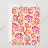 インディアン新郎新婦の日付を保存 招待状 (裏面)