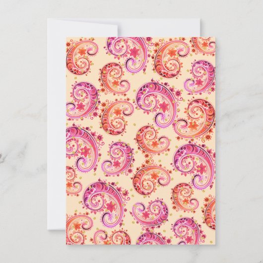 インディアン新郎新婦の日付を保存 招待状 (裏面)