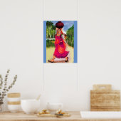 インディアン村の女性ポスターデザイン ポスター (キッチン)