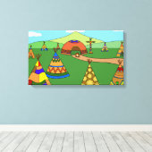 インディアン村 キャンバスプリント (インサイチュ (ウッドフロア))