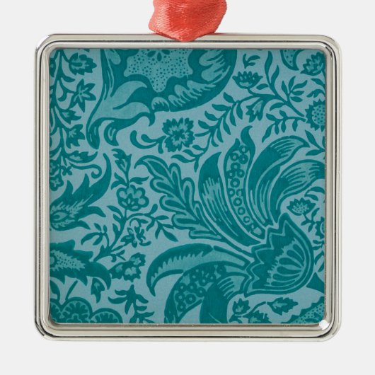インディアン模様（ウィリアム・モリス著）セラミック装飾体 メタルオーナメント (正面)