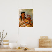 インディアン母と子供by George Catlin-1836 ポスター (キッチン)