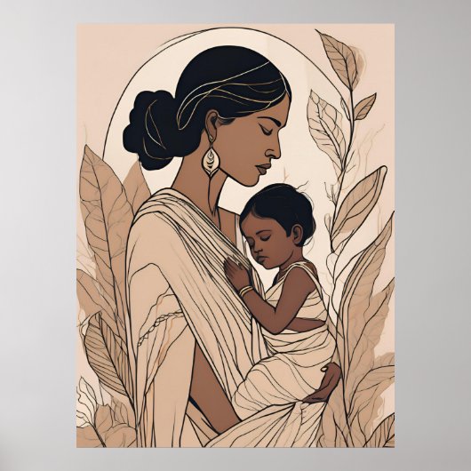 インディアン母子 ポスター (正面)