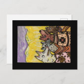 インディアン毛布ドッグ、《植物》アスペングロー ポストカード (正面/裏面)