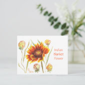 インディアン毛布フラワーポストカード ポストカード (スタンド正面)