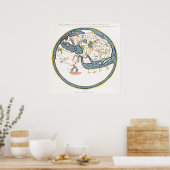 インディアン海の履歴地図 ポスター (キッチン)