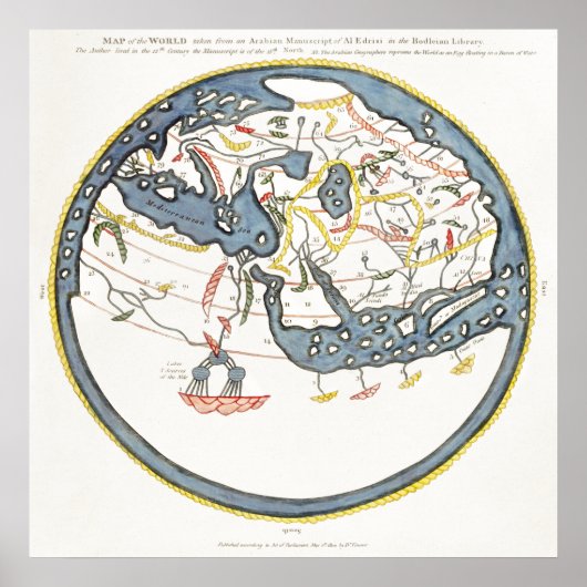 インディアン海の履歴地図 ポスター (正面)