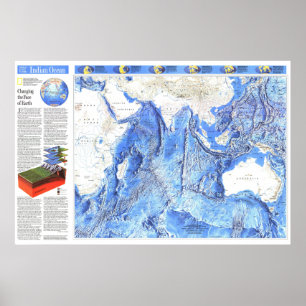 "インディアン海:1992年詳細地図…… ポスター