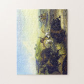 インディアン狩りザビソンカールボドマー1839 ジグソーパズル (縦)