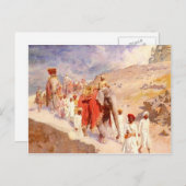 インディアン狩りパーティーバイエドウィンロードウィークス ポストカード (正面/裏面)