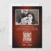 インディアン王室のパレス結婚式の日付を保存QRコード 招待状 (裏面)