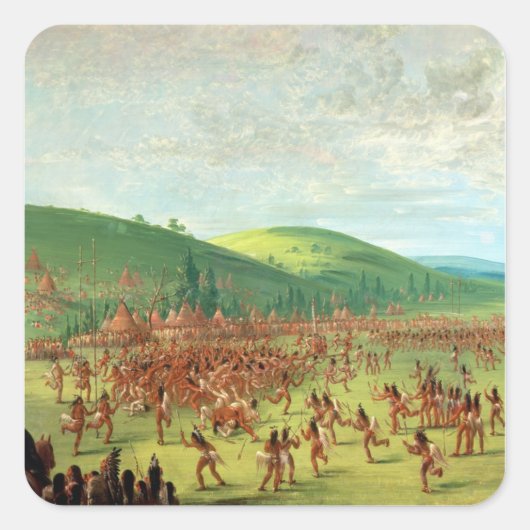 インディアン球技 スクエアシール (正面)