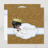 インディアン男の赤ちゃんシャワー 招待状 (正面/裏面)