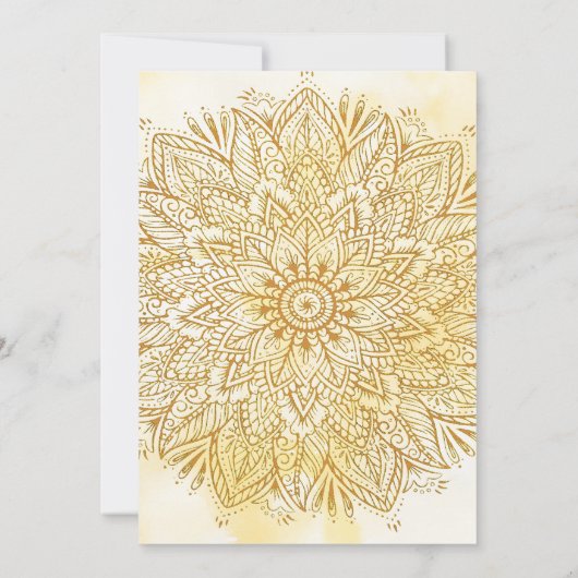 インディアン男の赤ちゃんムンダンセレモニー 招待状 (裏面)