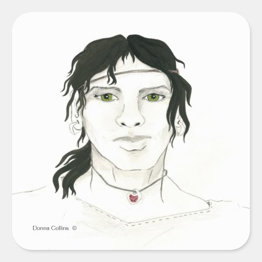 インディアン男性シール スクエアシール (正面)