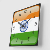 インディアン研磨 スクエア壁時計 (傾斜)
