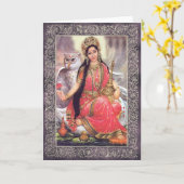 インディアン神/女神 – グリーティングカード (黄色い花)