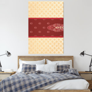 インディアン素晴らしの結婚ドレスにエクスキが飾られている キャンバスプリント