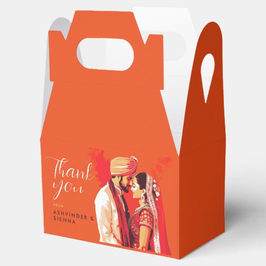 インディアン結婚のカップルが日付を保存する フェイバーボックス (オープン)