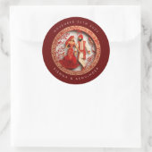 インディアン結婚のカップル封筒シール ラウンドシール (バッグ)