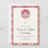 インディアン結婚のカードおよびインディアン結婚式招待状 招待状 (正面)