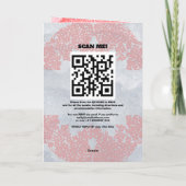 インディアン結婚のカード赤面ピンクとグレー カード (裏面)