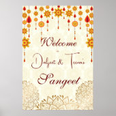 インディアン結婚のサンゲットウェルカムサイン ポスター (正面)