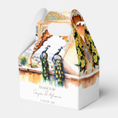 インディアン結婚のピーコックジャイプールパレスカスタムの恩恵 フェイバーボックス (裏面サイド)