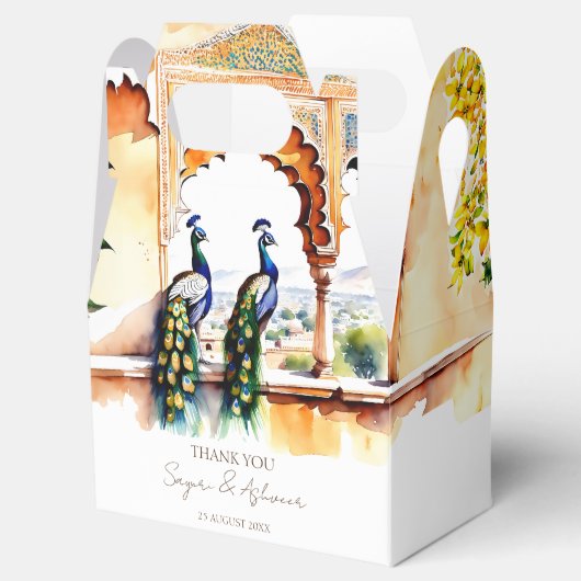 インディアン結婚のピーコックジャイプールパレスカスタムの恩恵 フェイバーボックス (オープン)