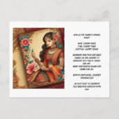 インディアン結婚のヘンナ式招待状 案内ポストカード (裏面)