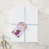 インディアン結婚のメーンディパープルかわいいブライダルカップル ギフトタグ (より糸付き)