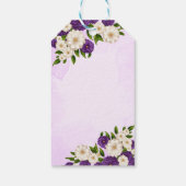 インディアン結婚のメーンディパープルかわいいブライダルカップル ギフトタグ (裏面)