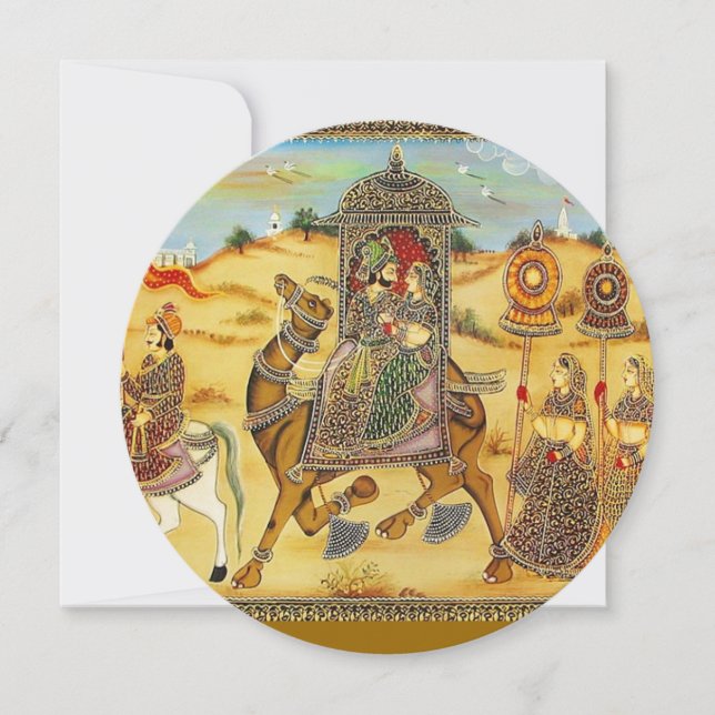 インディアン結婚のラクダでの行列 (正面)