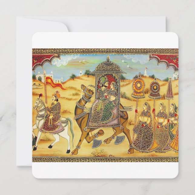 インディアン結婚のラクダでの行列 (正面)