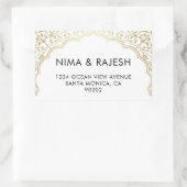 インディアン結婚の住所 シール、結婚式用シール 長方形シール (バッグ)